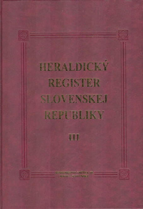 Heraldický register Slovenskej republ. 3