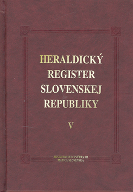 Heraldický register Slovenskej republ. 5